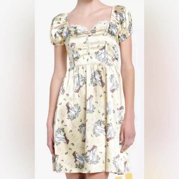 NWT Disney Her Universe Beauty And The Beast Belle Satin Sweetheart Dress Size S - Picture 2 of 8